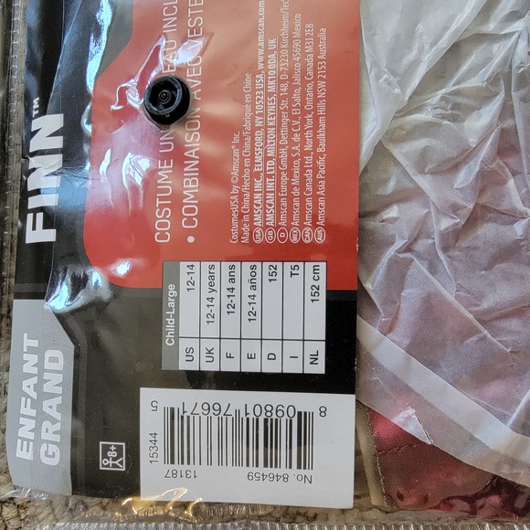 NWT Boys Star Wars Finn Costume Size Large (12-14) - Picture 2 of 7